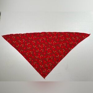 Red over the collar dog/ cat Bandana with Christmas Print